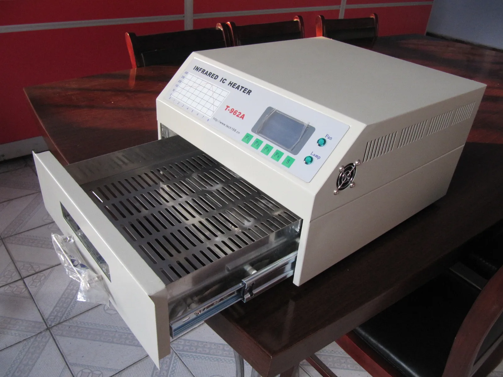 Drawer Led Heater Oven T962A Infrared Solder Reflow 300x320mm PUHUI Windowed IC Free T-962A
