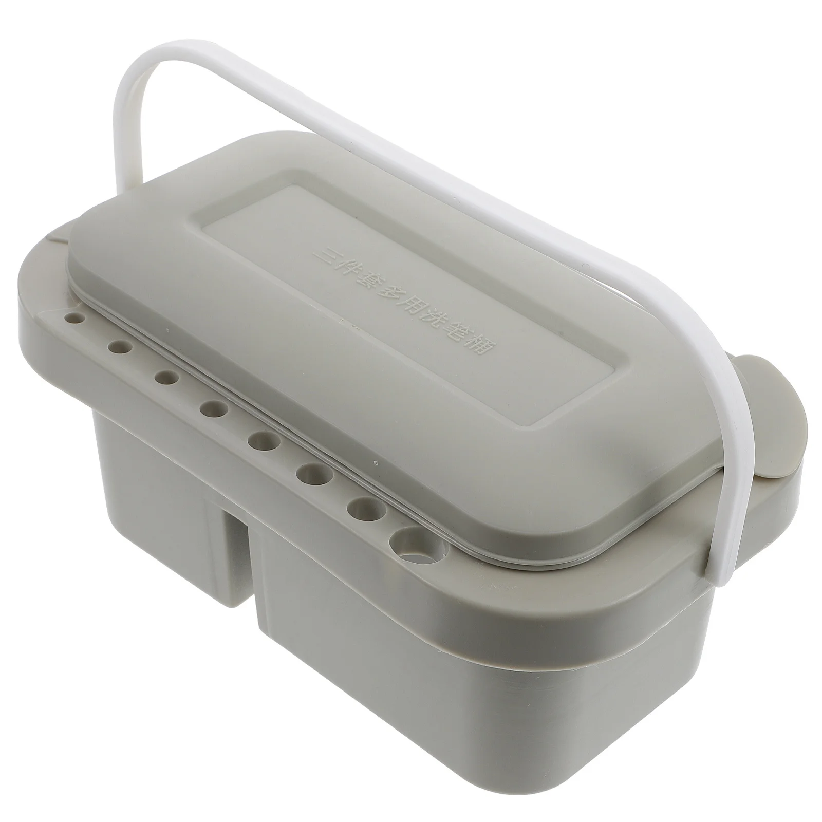 Lavadora de pinceles de pintura multifuncional, soporte limpiador de pinceles portátil, placa mezcladora para pintura, papelería, cubos de pintura de plástico