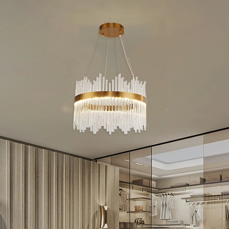 Post-Modern Crystal Pendant Lamp Luxury Chandelier for Bedroom Dining Room Living Room round Atmosphere Large Size Modern Lighti