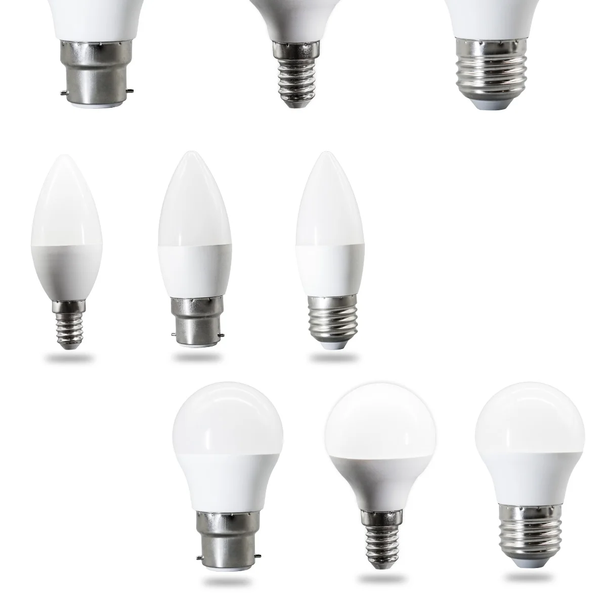 

20 шт. Lampara светодиодные лампы-свечи E14 E27 B22 лампы-свечи 3-7 Вт без мерцающей лампы Ra80 + теплое прохладное освещение для спальни фойе