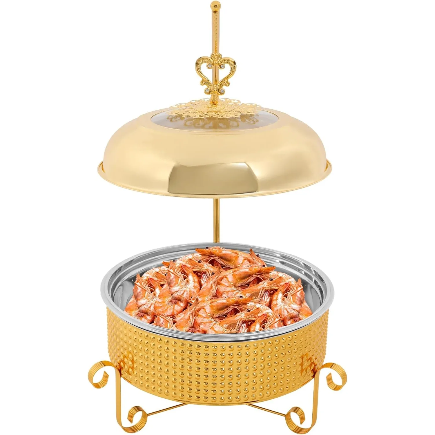 

Chafing Dishes for Buffet 10.57QT Stainless Steel Chafing Dish Buffet Set Round Catering Food Warmers for Large Gatherings