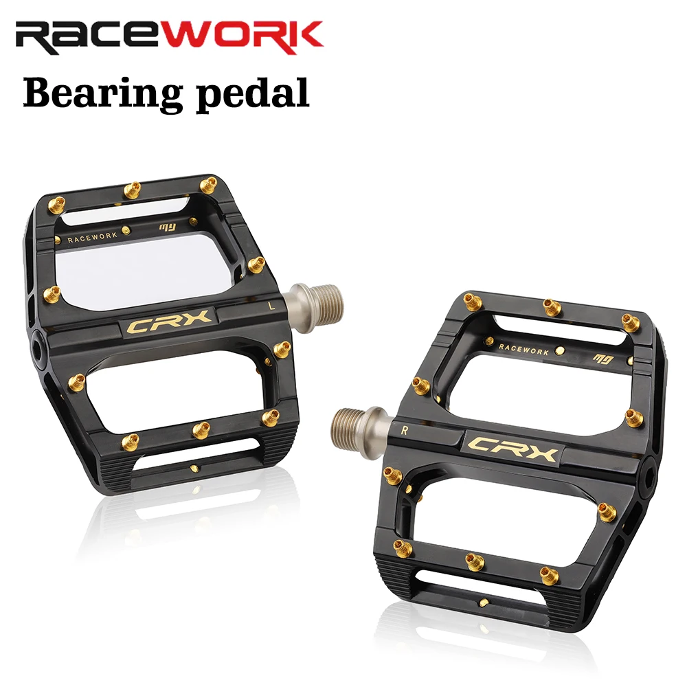 Pédales de vélo RACEWORK pédale à roulement scellée ultralégère pédales de vélo de route de montagne en aluminium antidérapant environ 340g