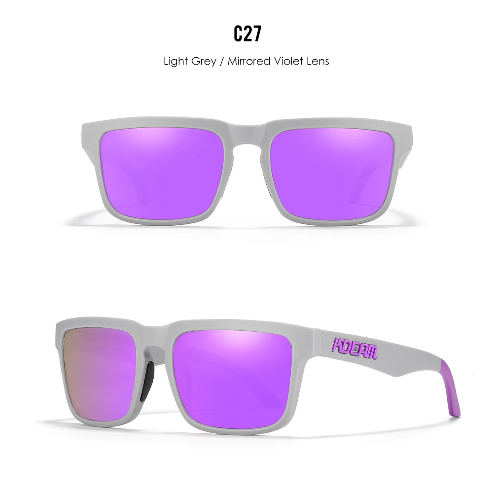 KDEAM Polarisierte Sonnenbrille für Herren, Angeln, Lebensstile, verspiegelte, farbblockierende Sonnenbrille, Damen-Legende, quadratische Sonnenbrille mit Box – Detail 11