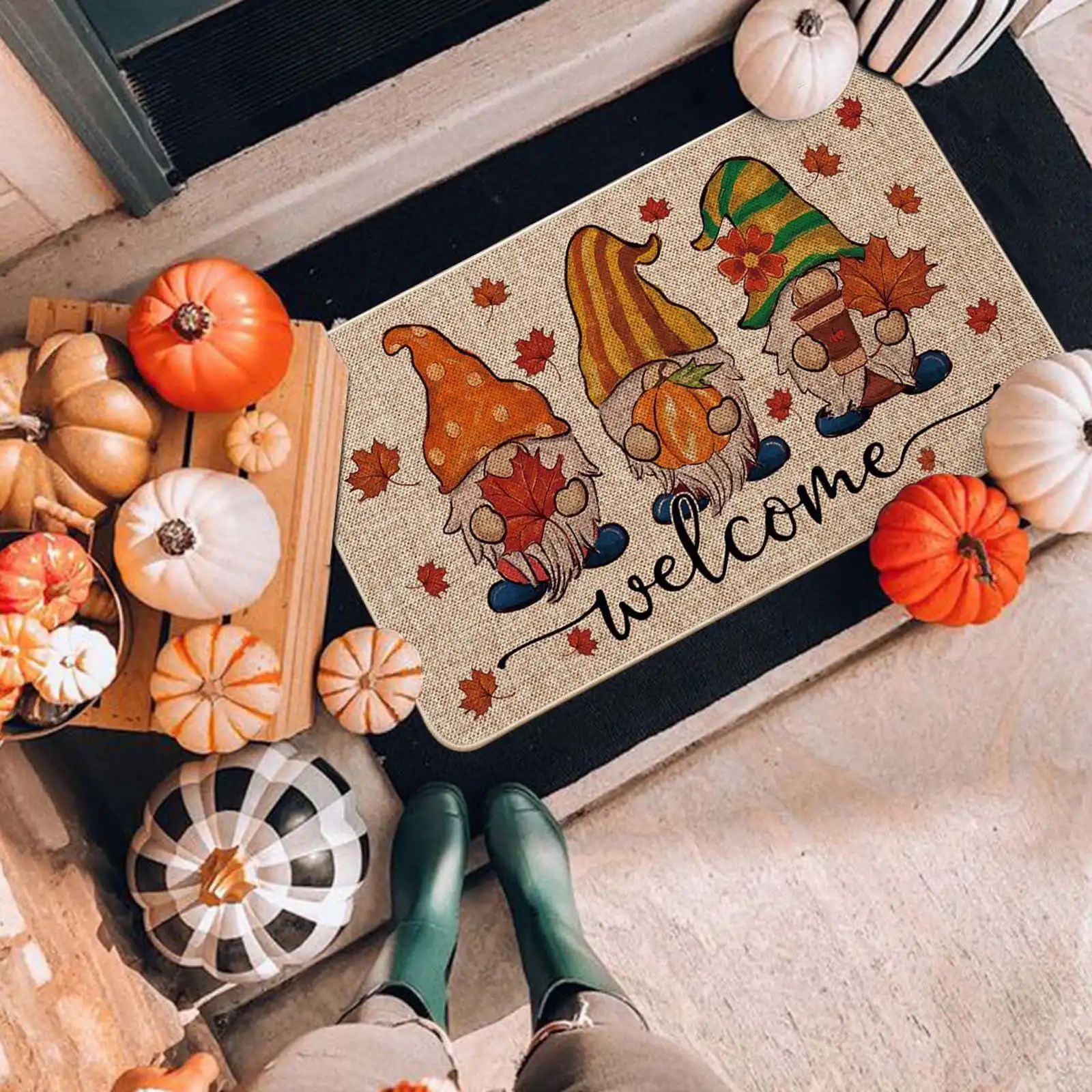 VIKAMA New Arrival Halloween Decorative Doormat Stain-Resistant, Ideal for European and American Style Entrances