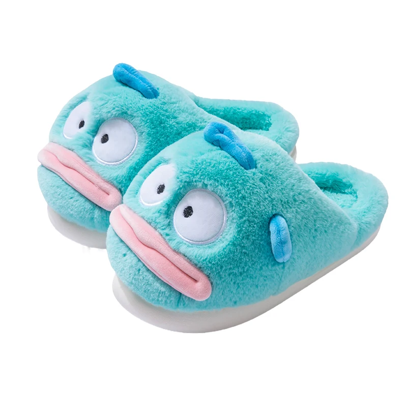 2024 New Clown Fish Cotton Home Slippers Female Autumn/Winter Cartoon Personality Indoor Home Student Dormitory Home Slippers