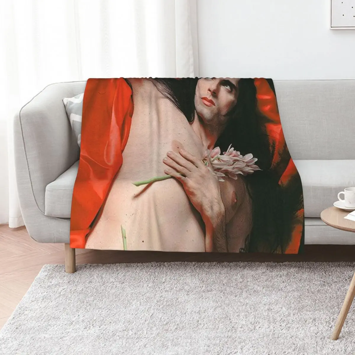 

Peter Steele with Flowers Throw Blanket christmas decoration Decorative Sofa blankets ands Comforter Blankets