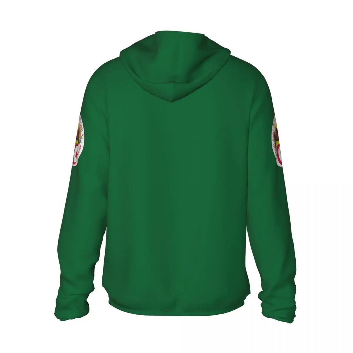 2026 Summer Algeria Flag Polyester Sunscreen Sun Protection Fishing Running Clothes Quick Dry Performance With Zipper Hoodie