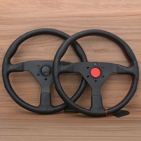 14Inch JDM Racing Montecarlo Steering Wheel JDM Rally Drift Leather Steering Wheel Volantes