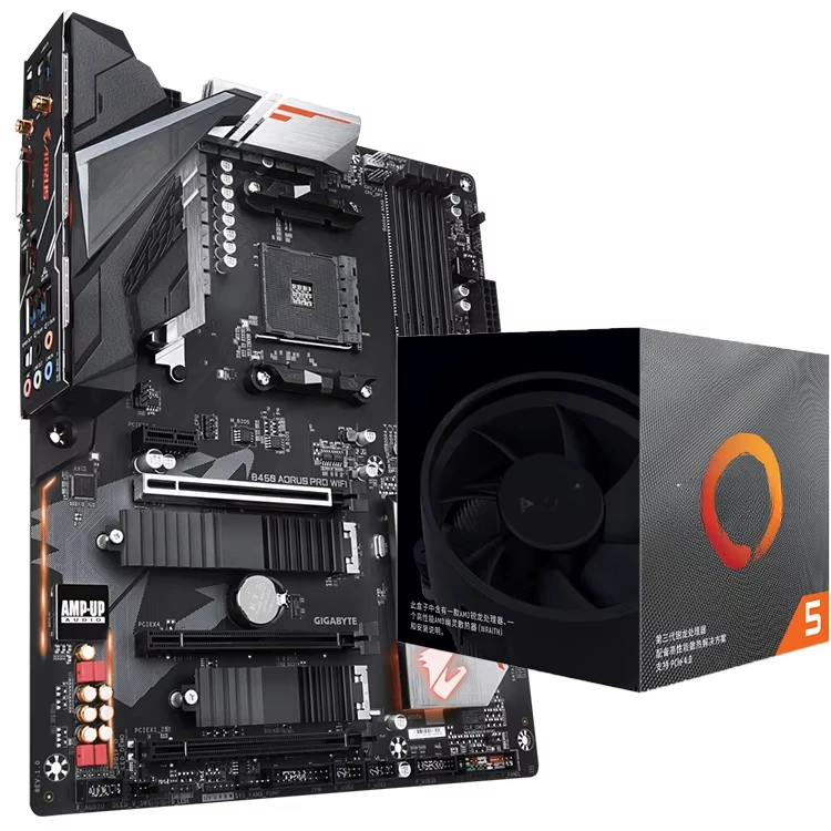 B450 AORUS PRO WIFI Used Motherboard with AM4 Socket Support AMD Ryzen 3800X Desktop CPU
