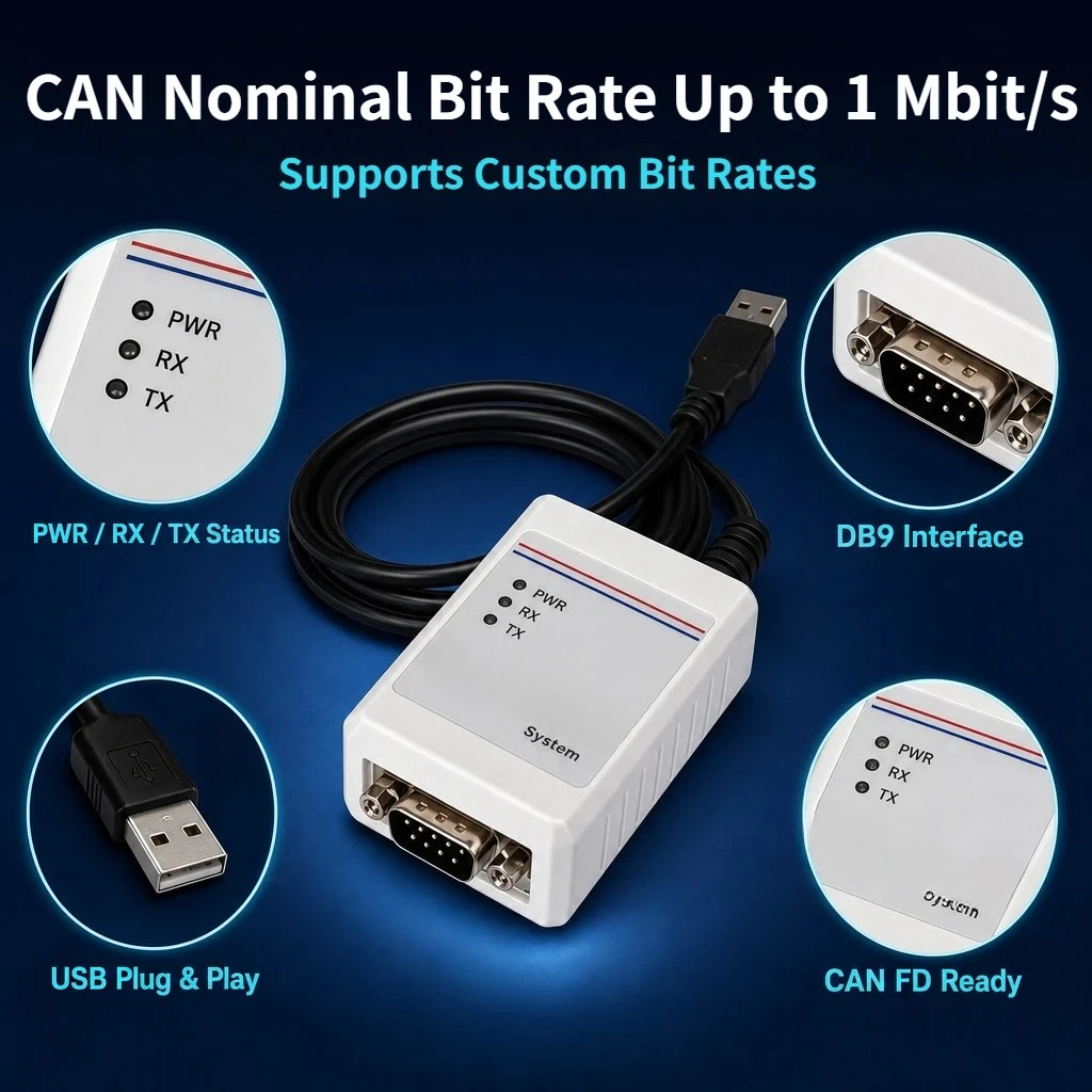 Interface Adapter, CAN Bus Diagnostic Analyzer Compatible With IPEH‑002021 & IPEH‑002022, PCAN‑View Supported