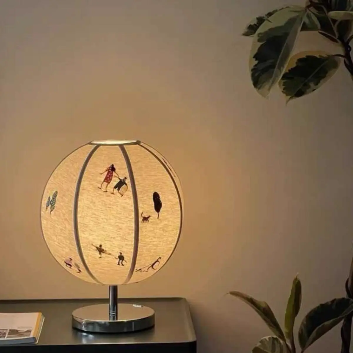 

Danish vintage cotton and linen embroidered desk lamp bedroom eye protection reading lamp