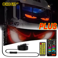 PLUS Demon Eyes Car LED Logo APP LED Matrix Pixel Panel Night Light DIY Programmable Flexible Display for Car Truck Accessories