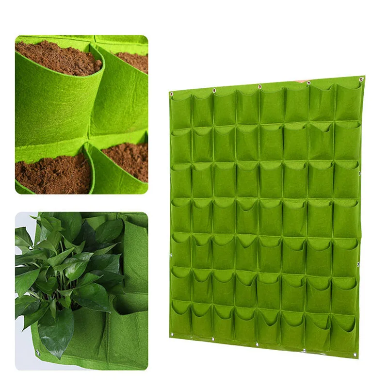 1M Vertical Garden 9/12/18/25/36 Pockets wall hanging fabric Grow Bags flower plant pots indoor flowerpot planter Veg Growth bag