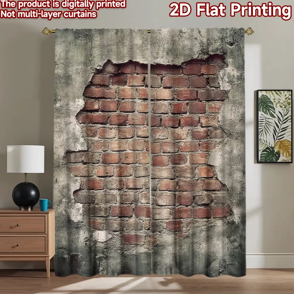 

1pc 2D flat Photography Backdrop Photography Backdrop Exposed Brick Wall 100% Polyester Vibrant Reunion Use for Bedroom wall