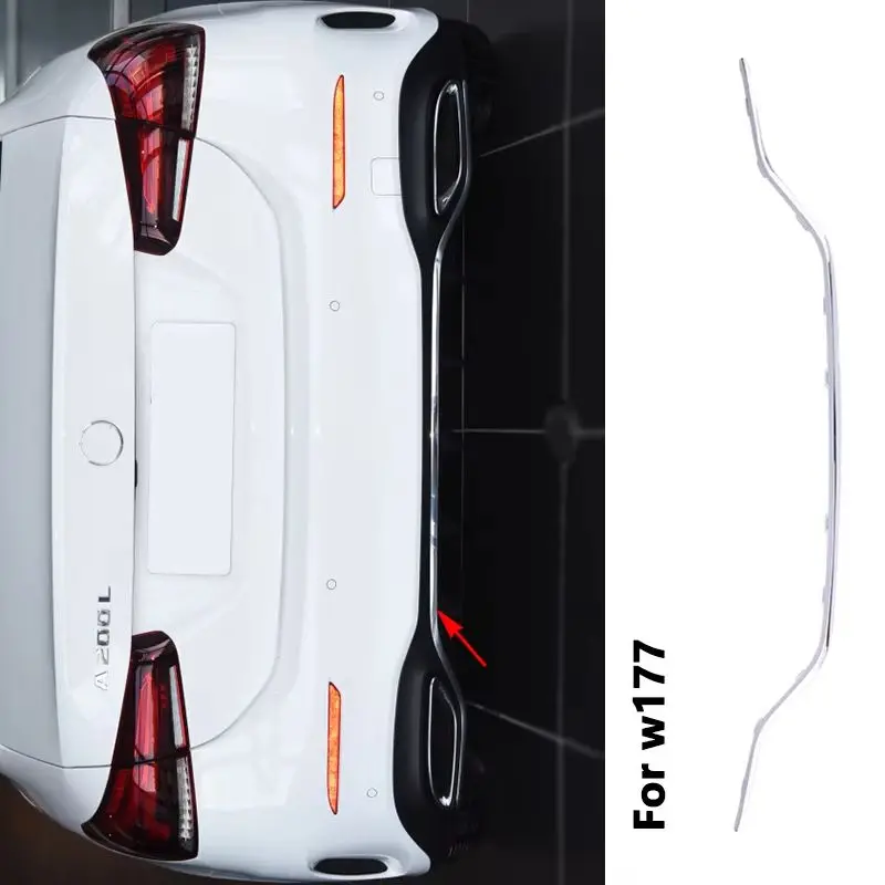 

A1778855601 a1778854702 For Mercedes A Class W177 A250 4MATIC Line Rear Bumper Chrome Trim Chromium Styling Spoiler Diffuser