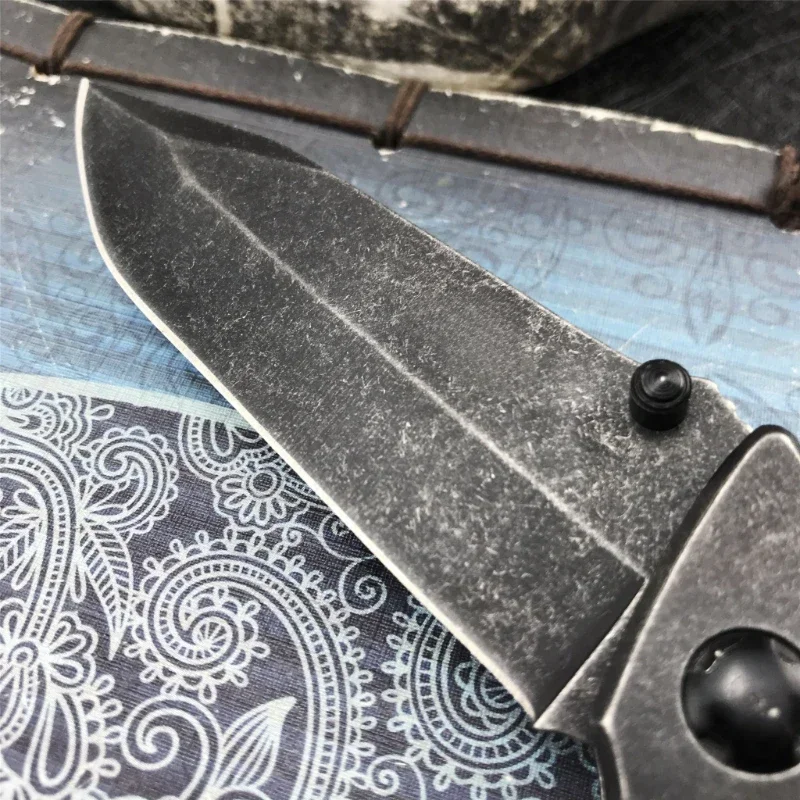 Lâmina dobrável faca de titânio militar acampamento ao ar livre resgate caça sobrevivência utilitário tático bolso ferramenta edc multi facas