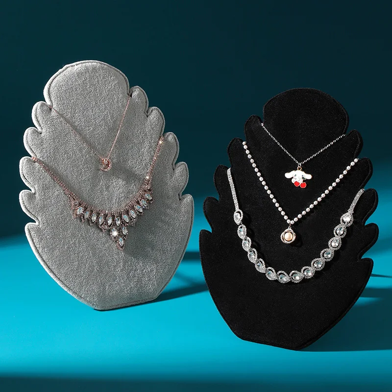 

velvet Necklace Pendant Display Storage Board Stand Jewelry Organizer Holder Case Rack