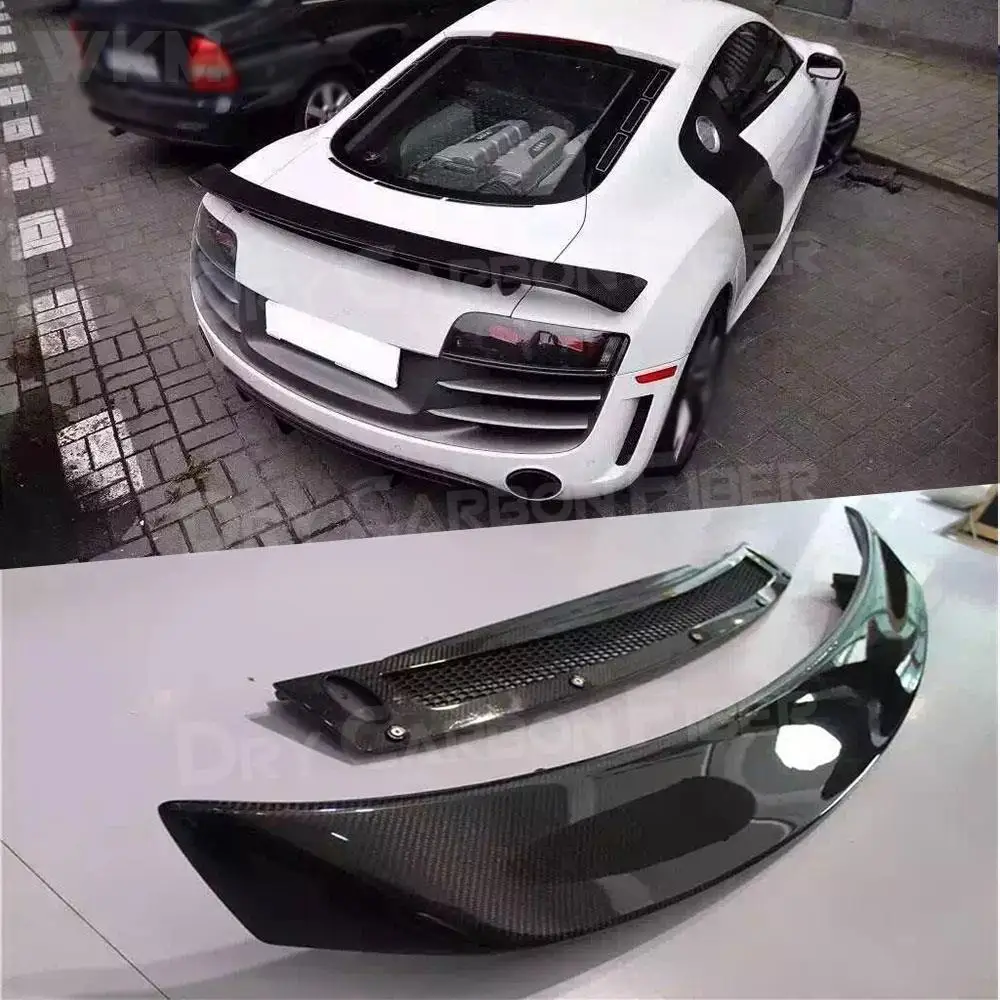 

For Audi R8 2018 2019 Carbon Fiber Rear Trunk Boot Spoiler Wing Auto Racing Car Styling