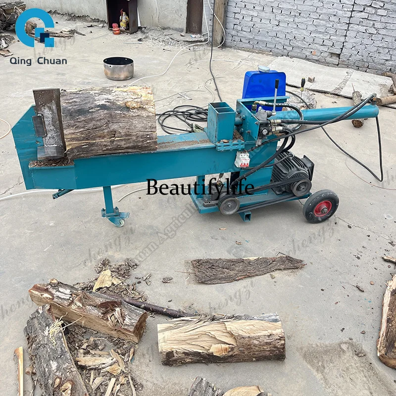 81 Hydraulic Woodworking Machinery Wood Splitter Two-Phase Motor High-efficiency Household Firewood Chopping Machine