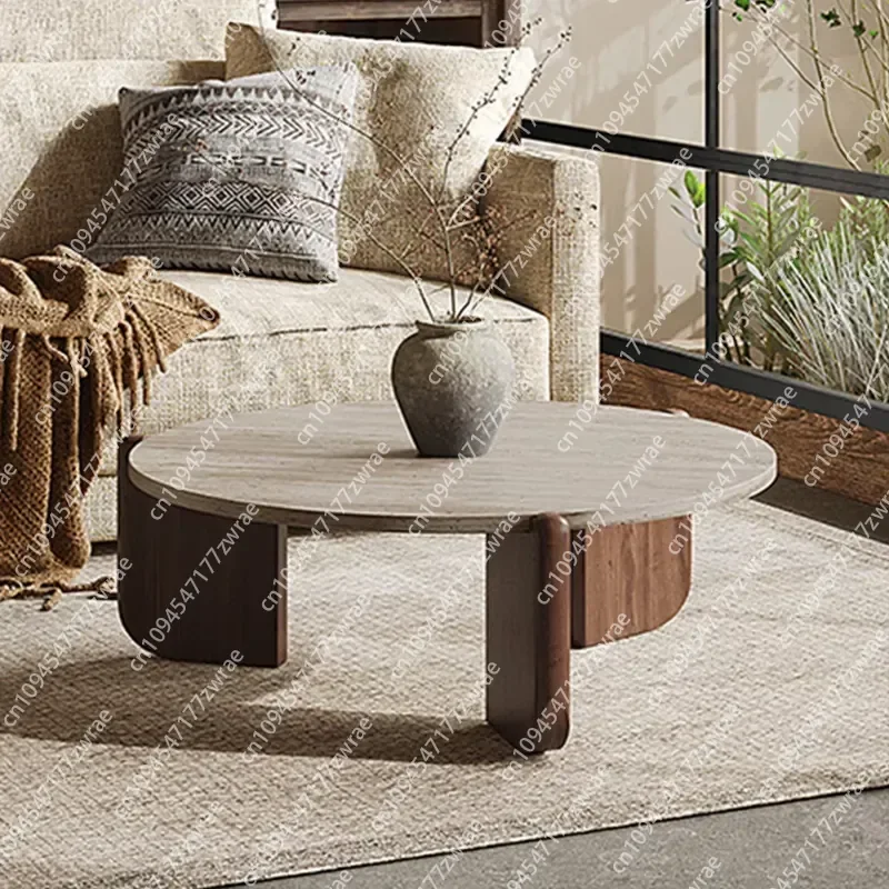 Cheap Wholesale Small Coffee Table Simple Style Nordic Wooden Round Coffee Table Modern Luxury Living Room Coffee Table