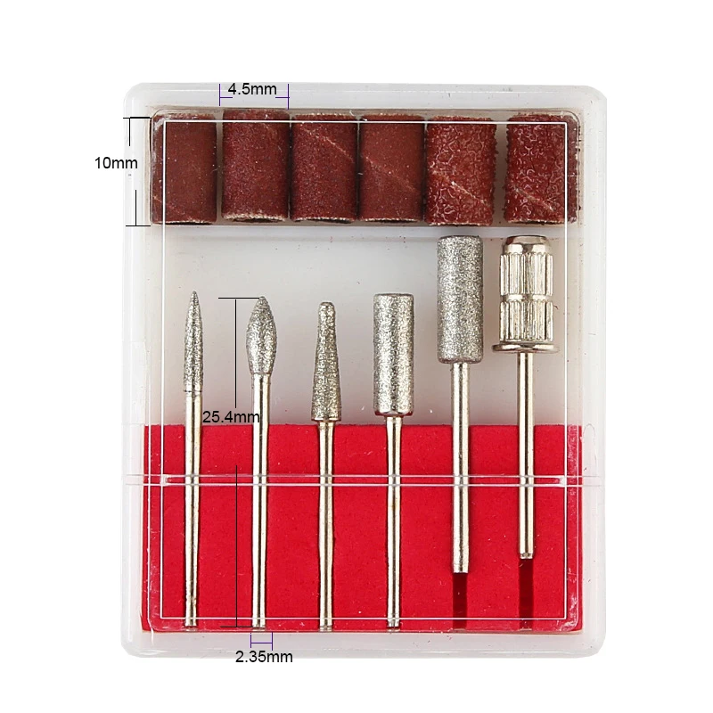 12-teiliges elektrisches Nagelbohrer-Set, Maniküre-Schleifbänder, Nagelhautschneider, Tipps, sauberer Grat, Schleifer, DIY-Werkzeugset für Nagelkunst – Detail 6