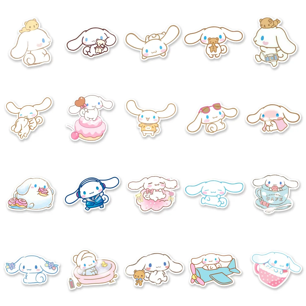 50pcs No Repeat Anime Cartoon Cute Cinnamoroll Kids Reward Stickers