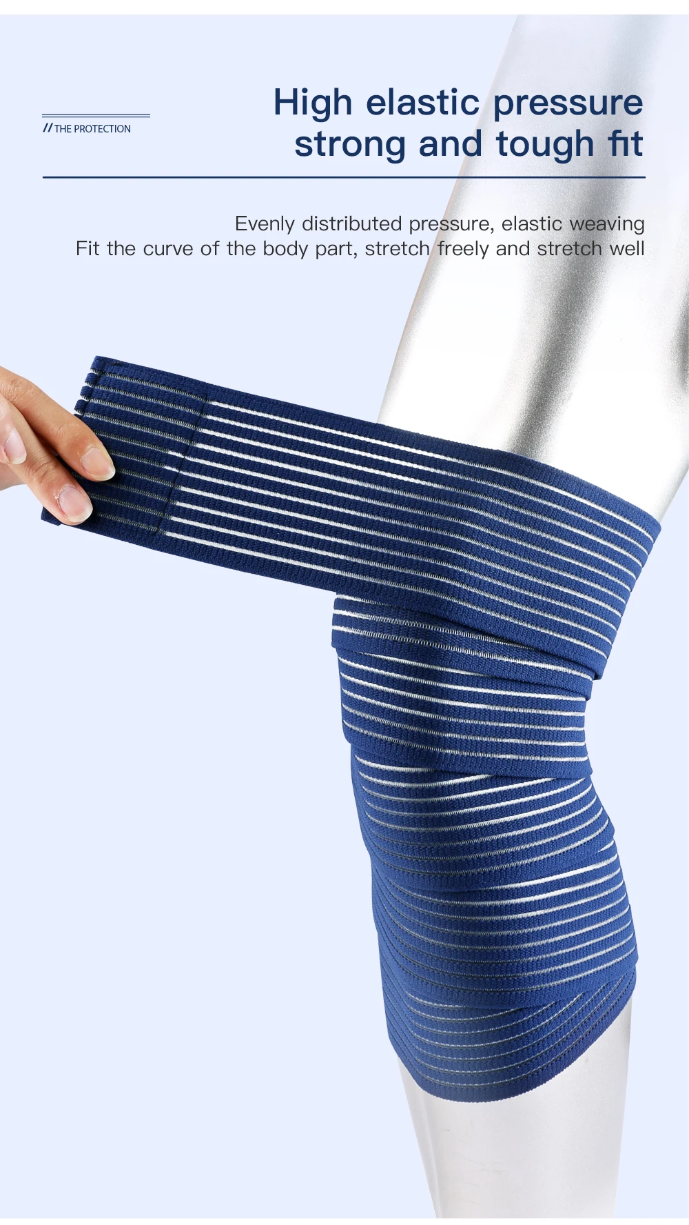 1 Stück Kompressionsbandage Knöchel Sport Ellbogenschutz Polster Wickel Stütze Knöchelbandage Kniepolster – Detail 4