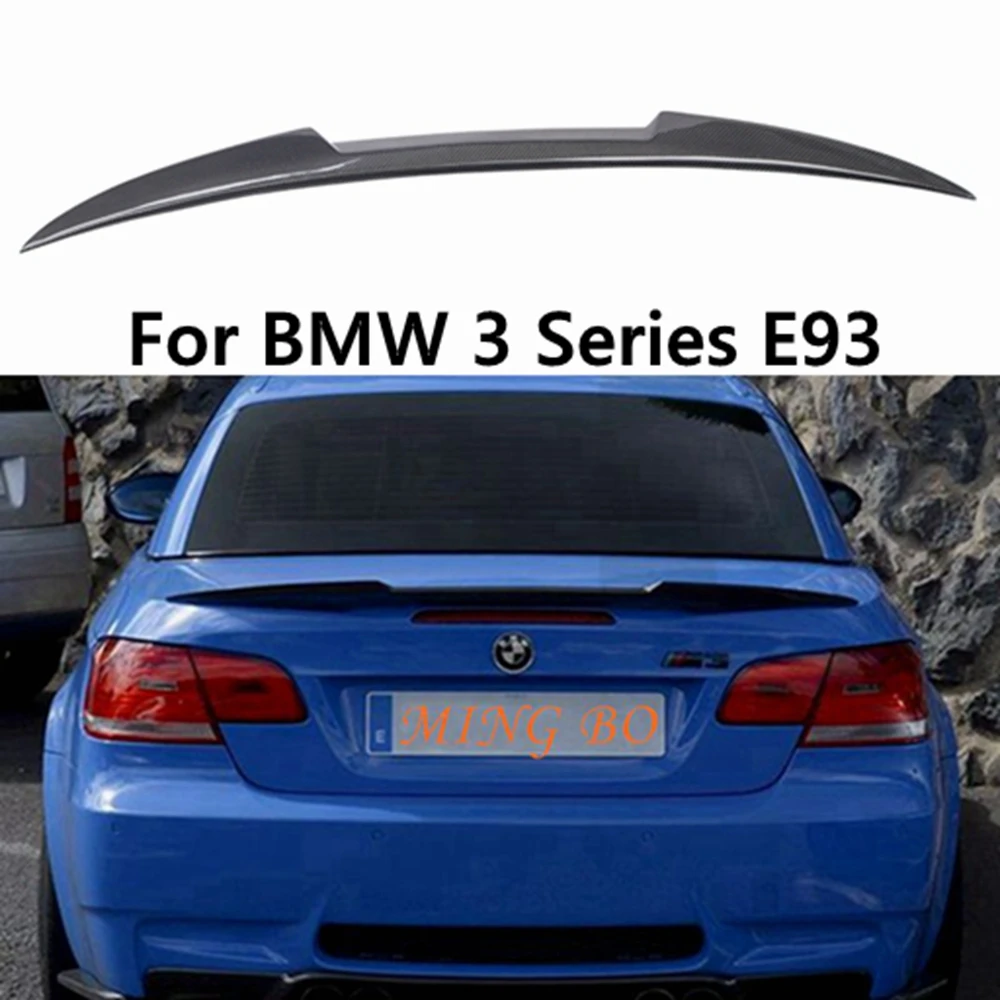 For BMW 3 Series E93&E93 M3 Convertible M4 Style Carbon fiber Rear Spoiler Trunk wing 2006-2013 FRP Forged carbon