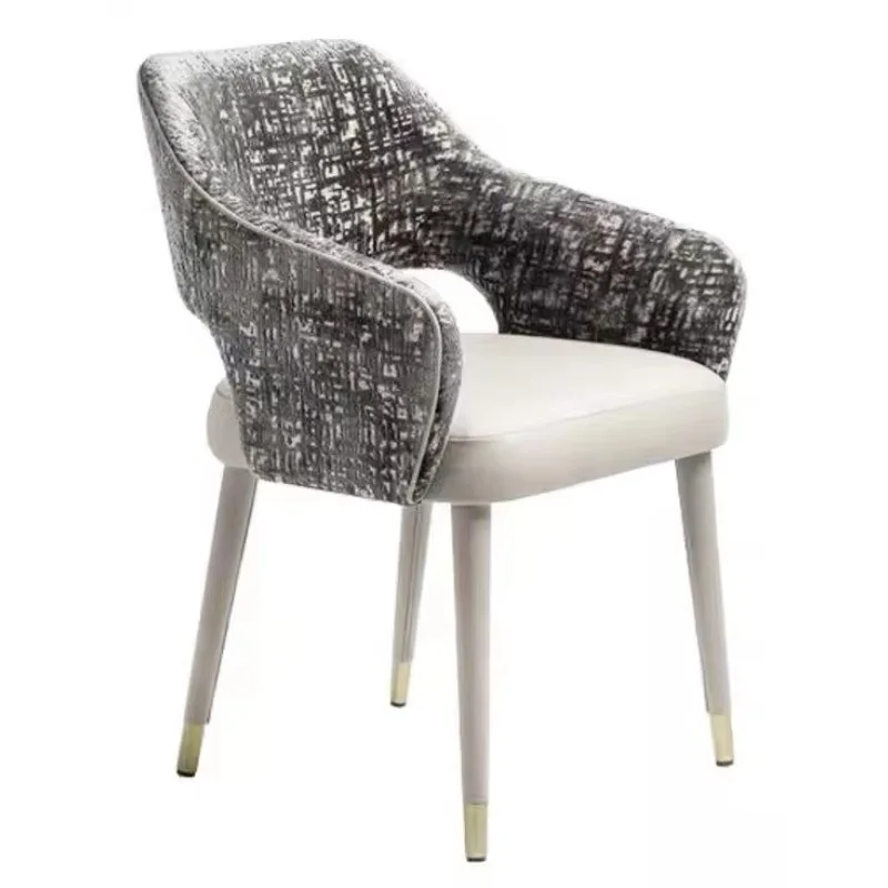 

-For Modern Designer Dining Chair Model Room Metal Leisure Chair Simple and Luxury Hotel Restaurant Dining Chair Italian Chair&