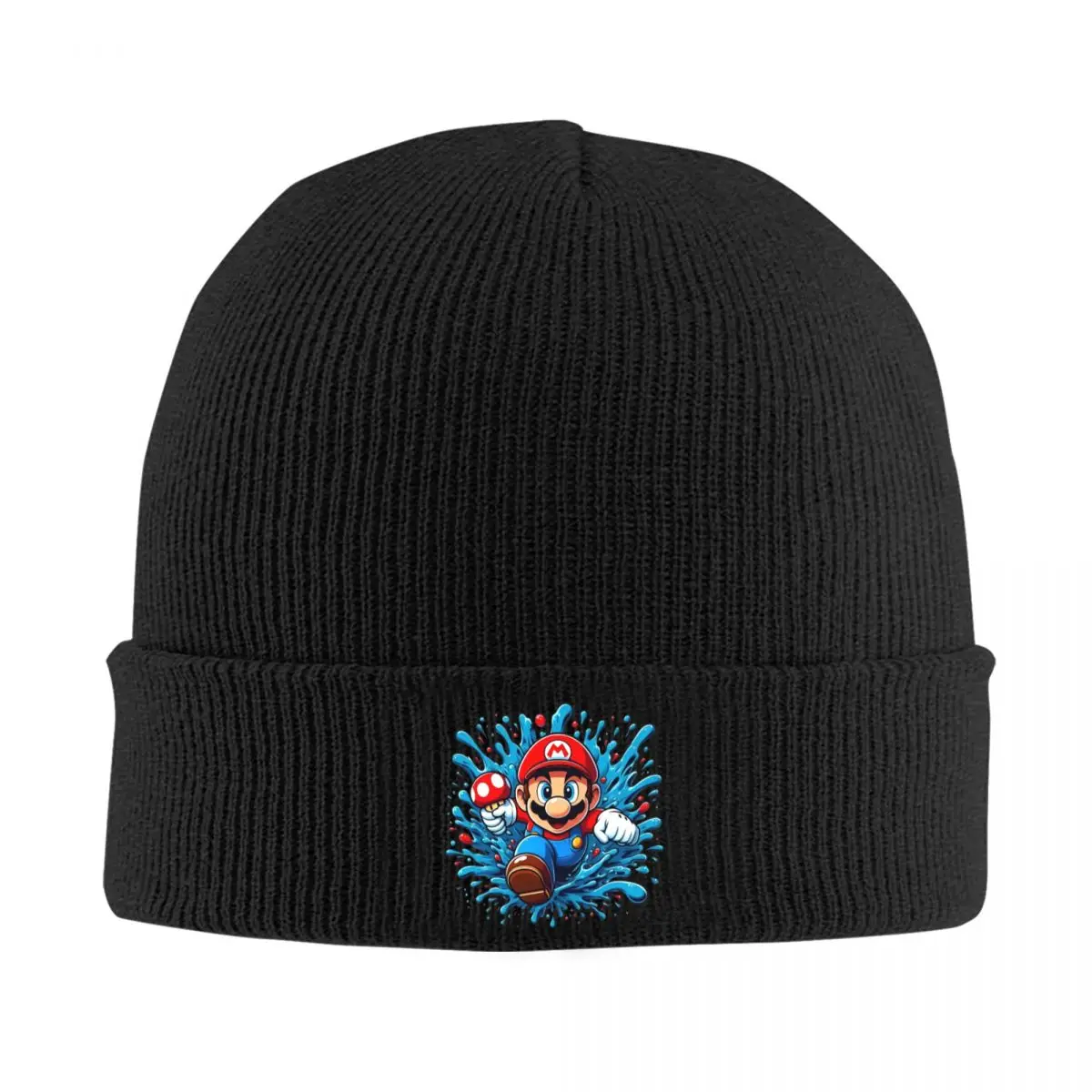 Super Mario Bonnet Hats Beanie Hats Graphic Knit Hat Spring Casual Men Women Kpop Warm Cap