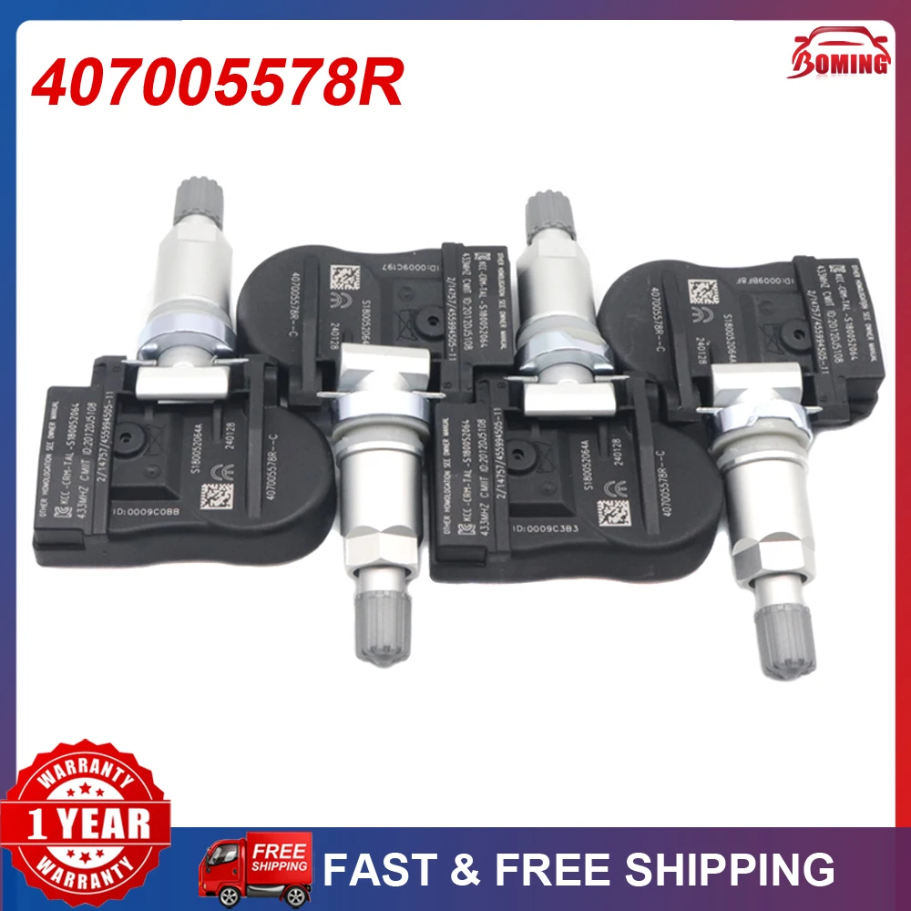 Автомобильный датчик давления в шинах 407005578R TPMS для RENAULT MEGANE II 02-08 SCENIC II 2003-2010 40700-5578R S120123006F 433 МГц