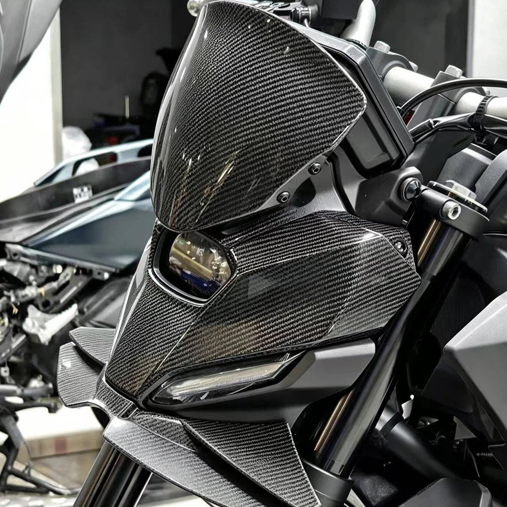 

For YAMAHA MT07 MT09 2024 2025 2026 Motorcycle accessoriescarbon fiber sports windshieldsun visor MT07 windshield deflector