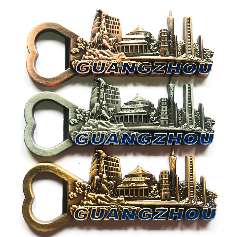 Creative beer bottle opener and refrigerator sticker for Guangzhou tourism souvenirs