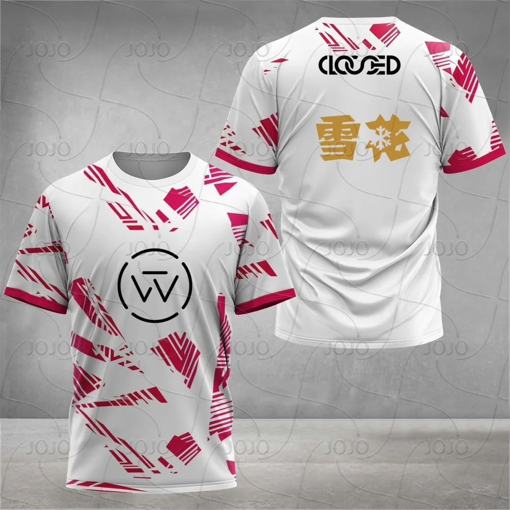 

2025 Breathable Badminton Tennis BMX Motorcycle Riding T-shirt Men's Fashion Sportswear Top Short Sleeve Outdoor Running Jersey