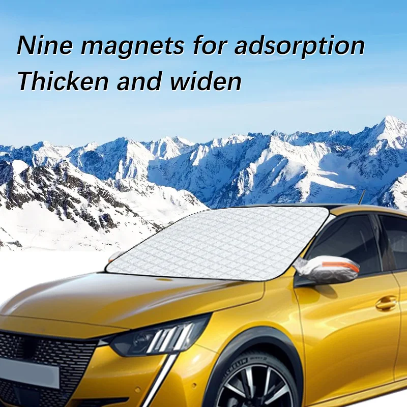 Magnetic Car Windshield Snow Cover Winter Ice-Frost Guard Sun Shade Protector For Peugeot 208 2012-2018 Exterior Accessories