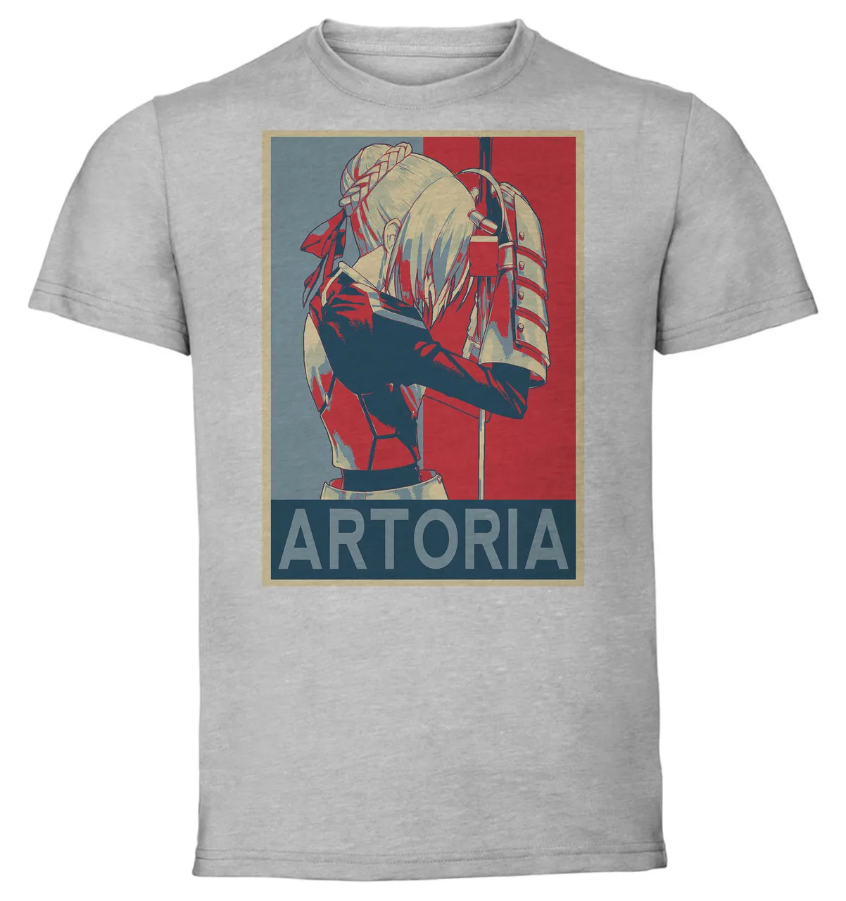 

Футболка унисекс серая Propaganda Fate Grand Order Artoria Variant 2