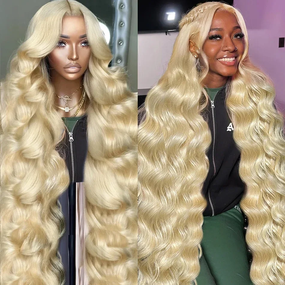 Wigirl Blonde 613 HD Body Wave Transparent 13x4 Lace Frontal Human Hair Wigs 250% Remy Water Wave 13x6 Lace Front Wig For Women