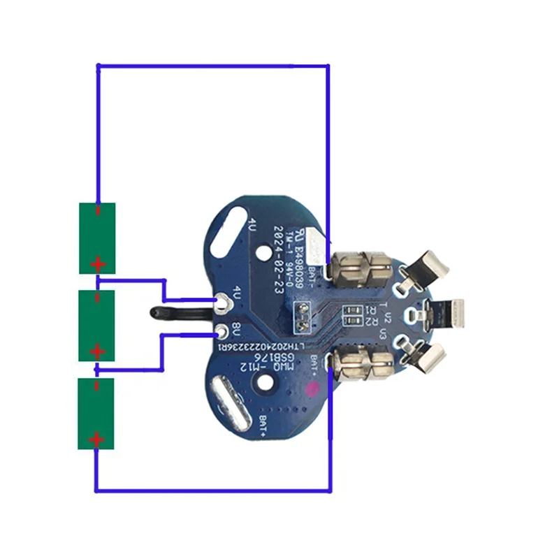ABBP-3X M12 リチウム電池充電保護 PCB 回路基板 12V 1.3Ah 1.5Ah 48-11-2411 M12 リチウム電池用