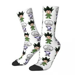 Casual Hunter X Hunter Gon Killua Zoldyck Skateboard Socks Polyester Long Socks for Unisex Breathable