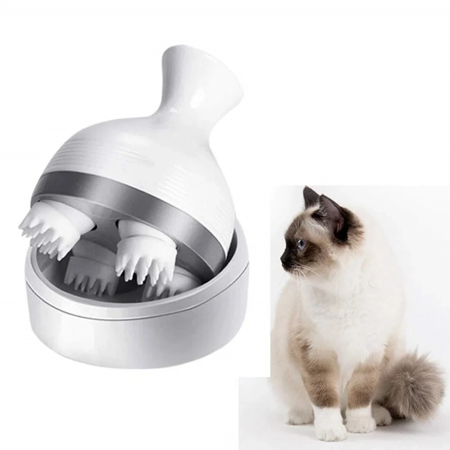 Head Massager Multifunctional Pet Cat Dog Massager Vibrating Scalp Body Deep Massage Prevent Hair Loss Relieve Stress