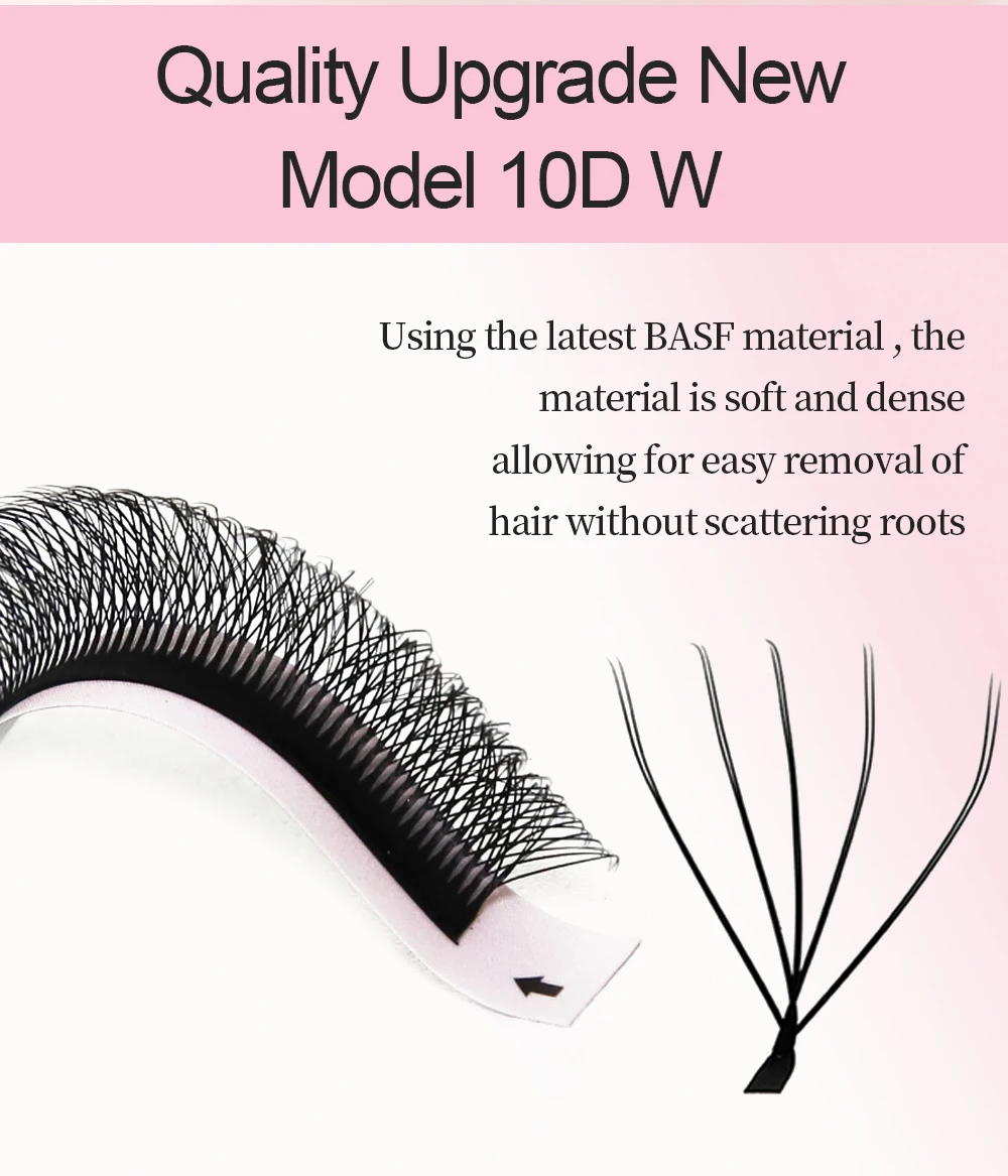 Goddess YY W-förmige Wimpern 2D 3D 4D 5D 6D 7D 8D Automatisch blühende vorgefertigte Fächerwimpern Extensions Natürliche Einzelwimpern – Detail 11