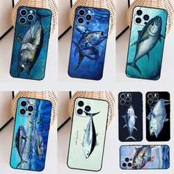 Bluefin Tuna Case For iPhone 11 12 13 14 16 15 Pro Max Mini X XS Max XR Plus Cover Coque