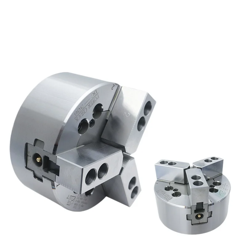 FOR logo all-steel hollow solid precision three-jaw chuck CNC lathe hydraulic pneumatic vertical power chuck fittings