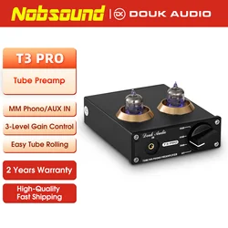 Nobsound Mini MM RIAA Phono Stage Turntable Preamp HiFi Stereo Audio Vacuum Tube Preamplifier Dekstop AUX Preamp