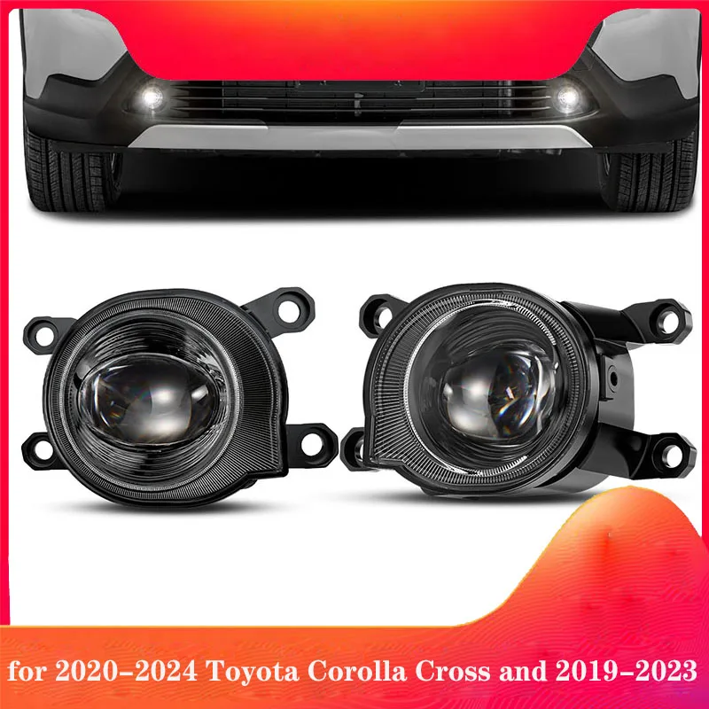 

Автомобильные светодиодные передние противотуманные фары, подходящие для Toyota Corolla Cross 2020-2024 и Toyota C-HR хэтчбек 2019-2023 гг.