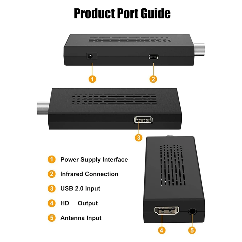 Digital Converter Box,Newest DVB-T2 H.265 TV Tuner  Behind TV,TV Recording&Playback,TV Tuner+1080P/AV Output EU Plug