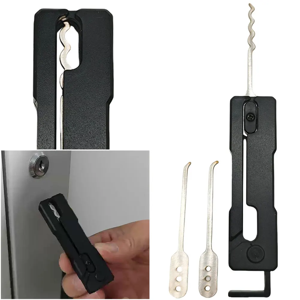 

Lock Pick Set Foldable Locksmiths Outdoor Tool Compact Lock Picking Set Portable Outdoor Multi-tool