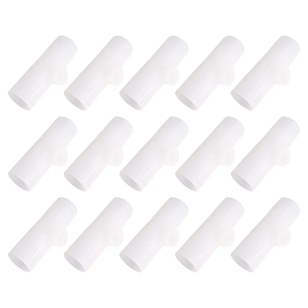 

15pcs Chicken Drinking System Accessories 3 Way Connector Efficient Flow Management Easy Cleaning Tee Water Pipe Fittings