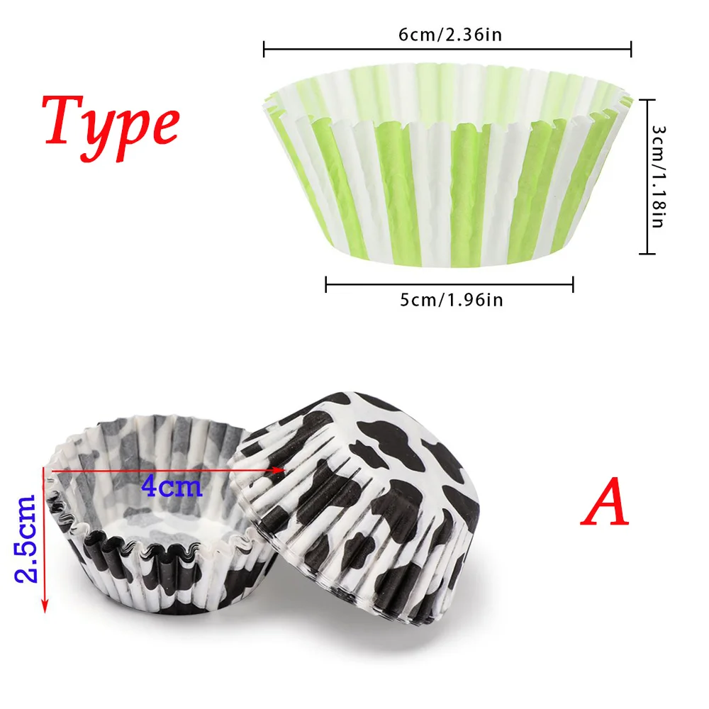 100 قطعة كب كيك قالب الكعكة الكعك صندوق النفط برهان ورقة حامل علبة كوب أدوات الخبز DIY بها بنفسك كعكة تزيين حفلة عيد ميلاد لوازم