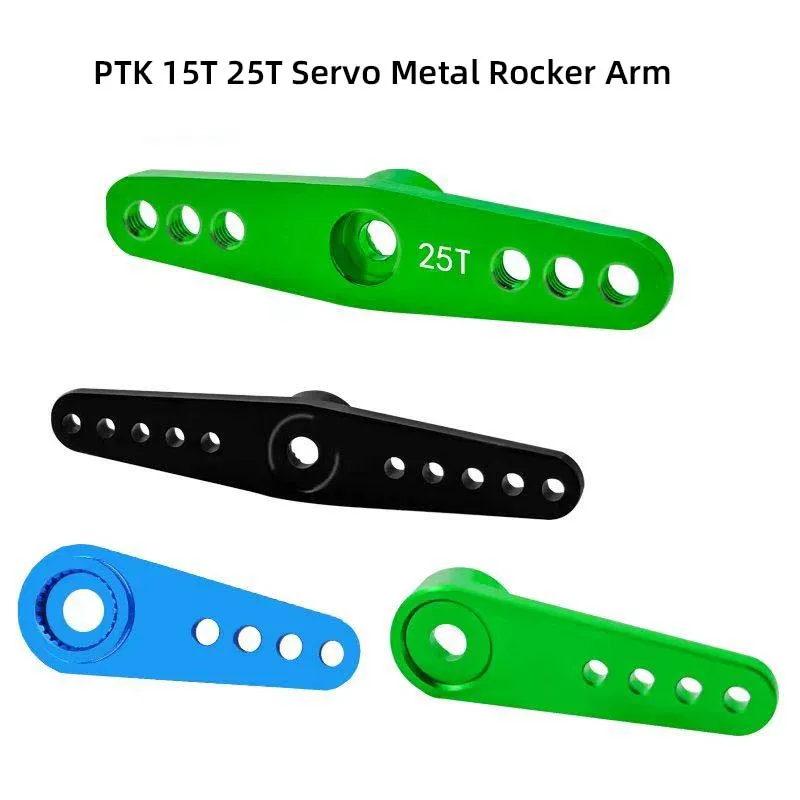 2PCS PTK Metal Servo Horn 25T 15T CNC Aluminum Steering Arm For FUTABA RC Off-Road Buggy Truck Gear Shift Upgrade Parts